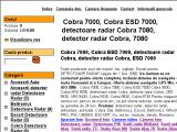 Cobra 7000, Cobra ESD 7000, detectoare radar Cobra 7080, detector radar Cobra, 7080